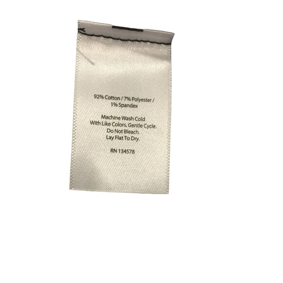 Vineyard Vines Ladies Size 12 Jet Black Sheen Coated Denim Jeans Zip Ankle - Picture 7 of 7